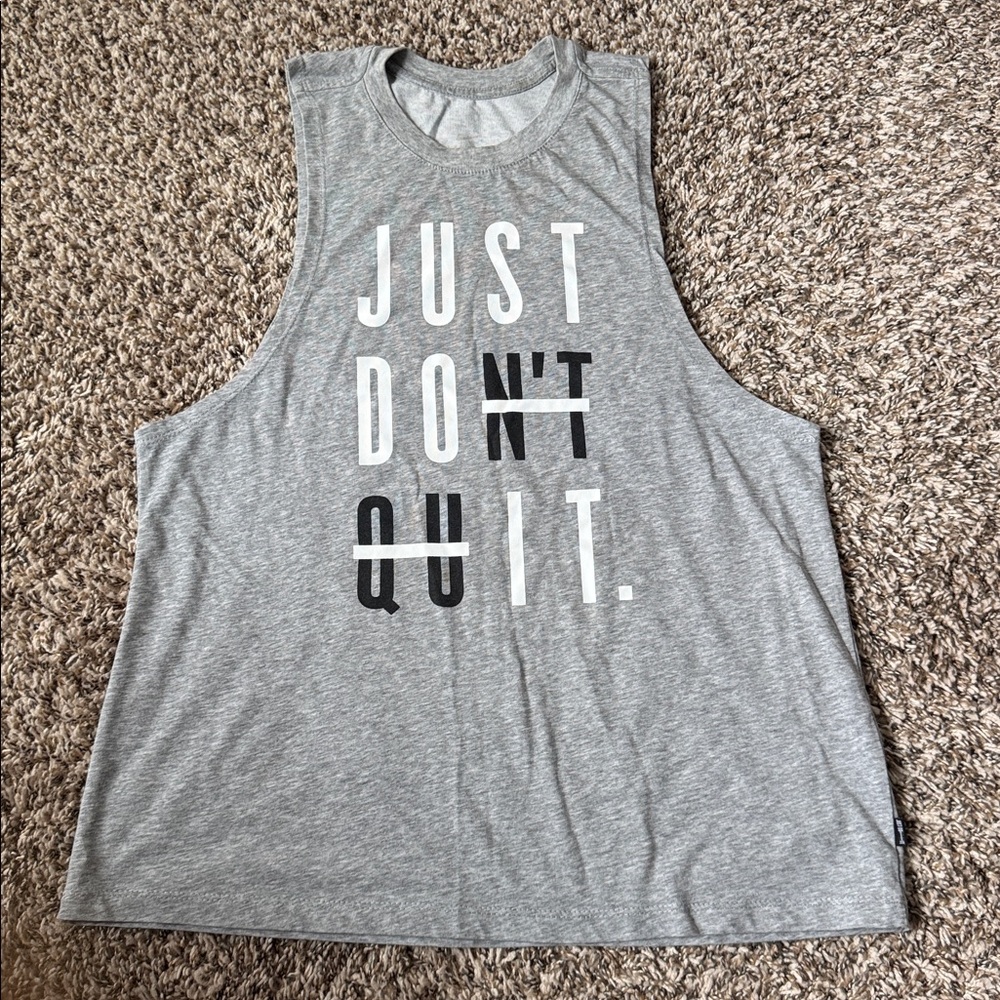 Nike Gray Muscle Tee - Just Do It